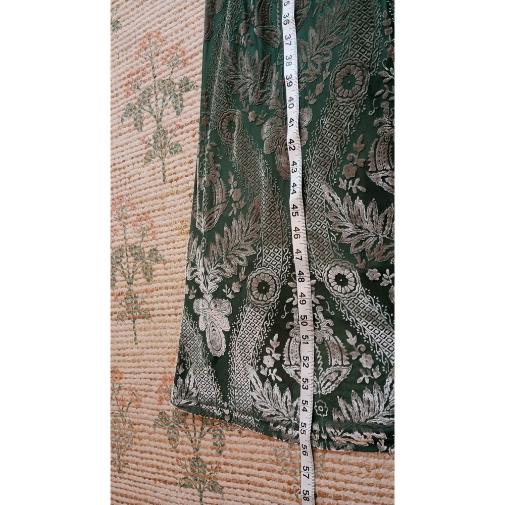 Baltic Born Leslie Velvet Maxi Dress Sage Silver Burnout Size M - Picture 12 of 12